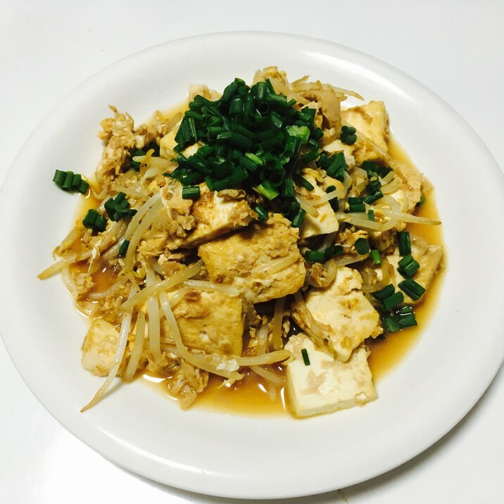 もやしと豆腐のツナチャンプル!